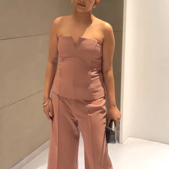 ZARA - Corset Bustier Top - Tan - Size Small - Picture 2 of 4